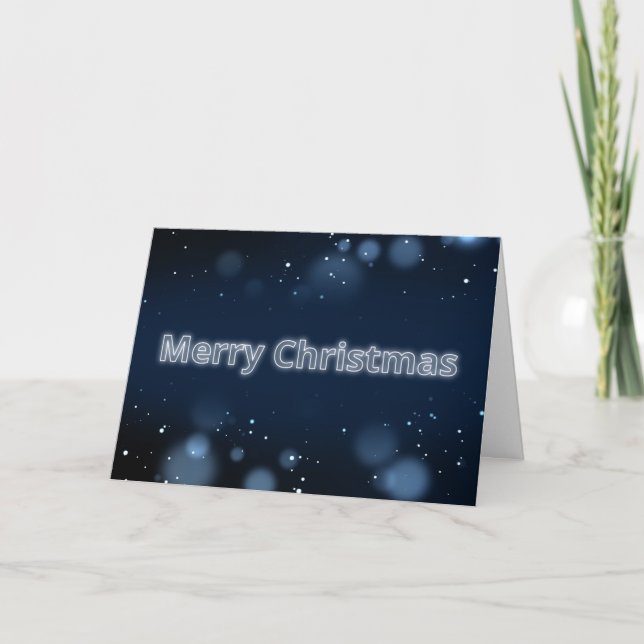 Frohe Weihnachts-Glitzern Karte (Vorderseite)