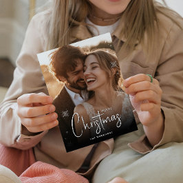 Frohe Weihnachts glücklich Couple Custom Foto Feiertagskarte