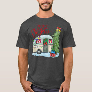 Frohe Weihnachts-glückliche Camper Funny Camping L T-Shirt