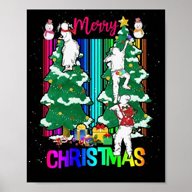 Frohe Weihnachts glückliche Familie Xmas Tree Cele Poster (Vorne)