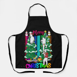 Frohe Weihnachts glückliche Familie Xmas Tree Cele Schürze