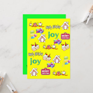 Frohe Weihnachts-Glückwunsch Geburtstag Einladung