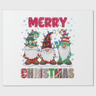 Frohe Weihnachts Gnome Familie Funny Xmas Tree Geschenkpapier