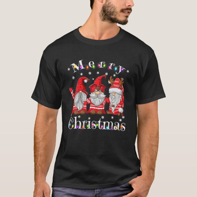 Frohe Weihnachts Gnome Funny Familie Weihnachten j T-Shirt (Vorderseite)