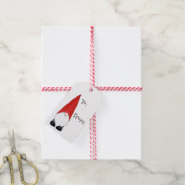 Frohe Weihnachts-Gnome Geschenkanhänger