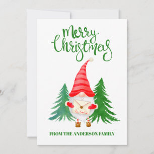 Frohe Weihnachts Gnome Grußkarten Feiertagskarte
