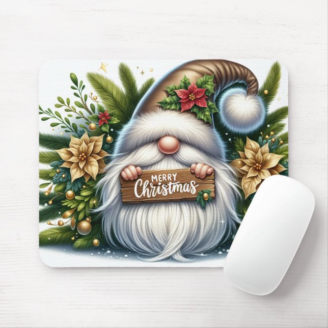 Frohe Weihnachts-Gnome Mousepad (Mit Mouse)