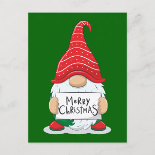 Frohe Weihnachts-Gnome-Postkarte Postkarte