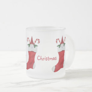 Frohe Weihnachts Gnome Weihnachts-Strumpf Holly Mattglastasse
