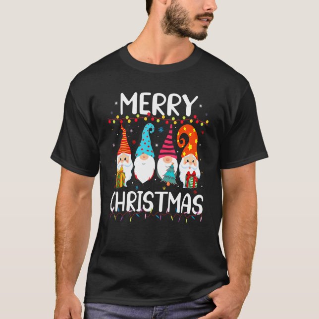 Frohe Weihnachts Gnome Xmas Matching Family Group  T-Shirt (Vorderseite)