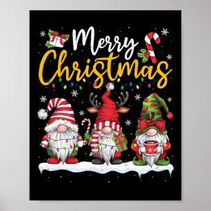 Frohe Weihnachts-Gnomes Lover Xmas Familie Männer Poster