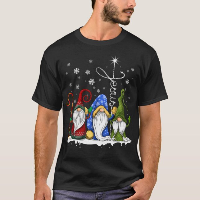 Frohe Weihnachts Gnomes Xmas Familie Männer Frauen T-Shirt (Vorderseite)