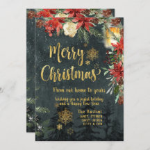 Frohe Weihnachts Gold Calligraphy Holiday Card