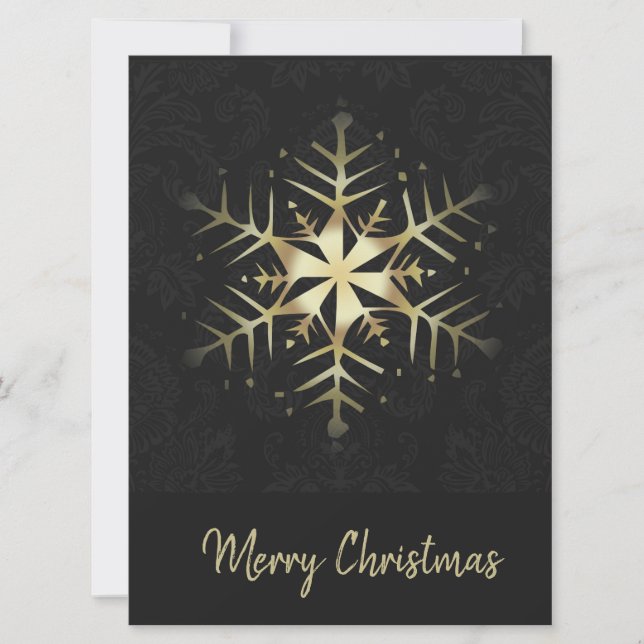 Frohe Weihnachts Gold Snowflake (Vorderseite)