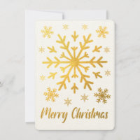 Frohe Weihnachts Gold Snowflakes Leere Karten