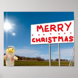 Frohe Weihnachts Graffiti Poster