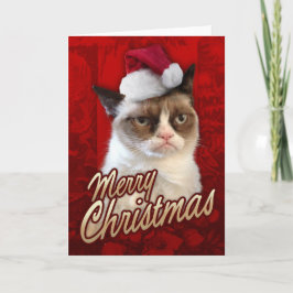 Frohe Weihnachts Grumpy Cat Feiertagskarte