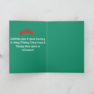 Frohe Weihnachts Grün Faltkarten Dankeskarte