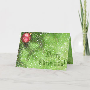 Frohe Weihnachts-Grün-Grußkarte Feiertagskarte