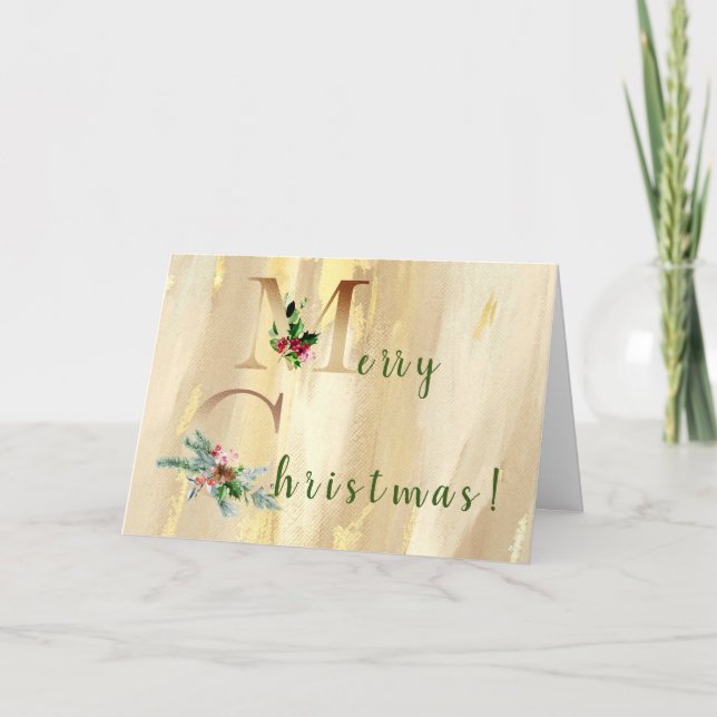 Frohe Weihnachts-Grüße-Karte Karte (Vorderseite)