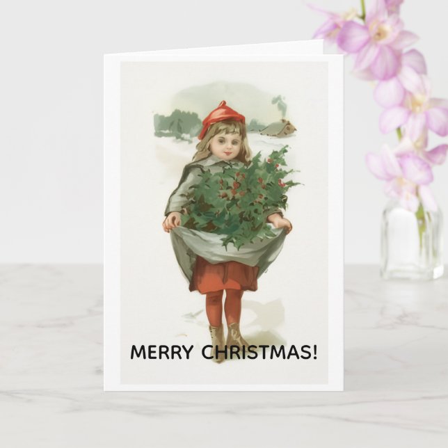 Frohe Weihnachts-Grußkarte Karte (Orchidee)