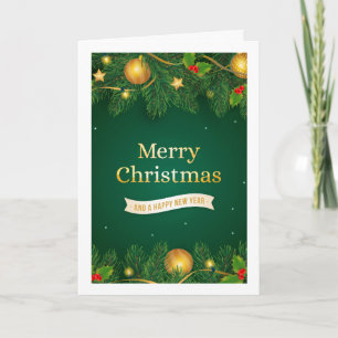 Frohe Weihnachts-Grußkarte mit Weihnachten und Sch Karte