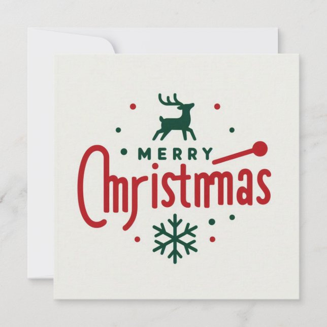 Frohe Weihnachts-Grußkarten Karte (Vorderseite)