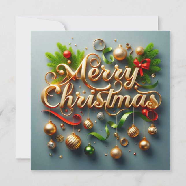 Frohe Weihnachts-Grußkarten Karte (Vorderseite)