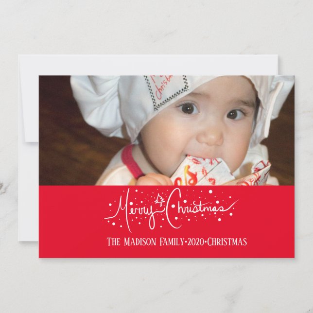 Frohe Weihnachts Hand gezeichnete Snow Doodles Karte (Vorderseite)