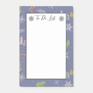 Frohe Weihnachts-Handgezeichnete Bäume Schnee zu t Post-it Klebezettel