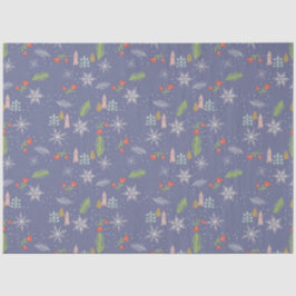 Frohe Weihnachts handgezeichnete Bäume Schneeflock Seidenpapier