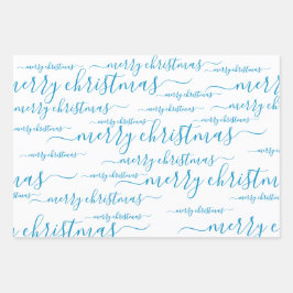 Frohe Weihnachts-Handschrift für Kalligrafie Geschenkpapier Set