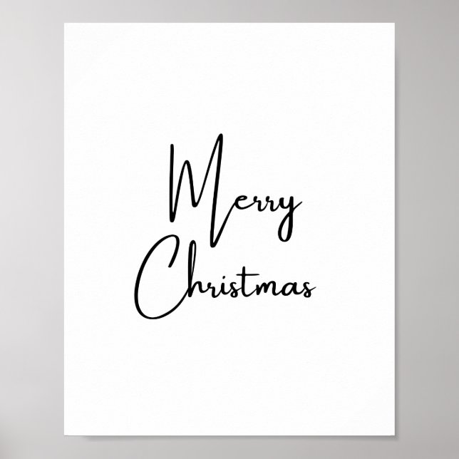 Frohe Weihnachts Handwriting-Schriftart Poster (Vorne)