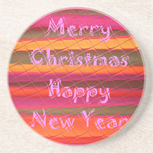 Frohe Weihnachts-Happy New Year Collection Untersetzer