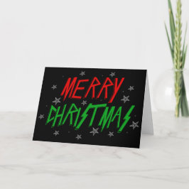 Frohe Weihnachts Heavy Metal Style Card Feiertagskarte