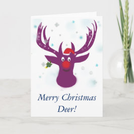 Frohe Weihnachts-Hirsch-Grußkarte Feiertagskarte