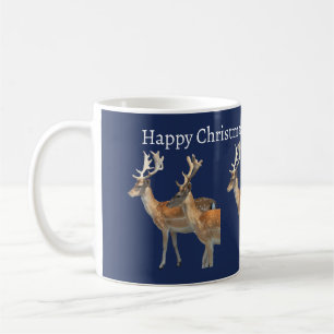 Frohe Weihnachts-Hirsch-Tasse Kaffeetasse