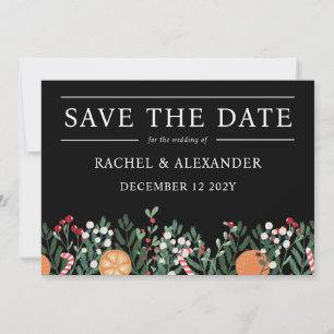 Frohe Weihnachts-Hochzeit speichern Sie die Datums Save The Date