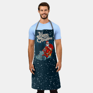 Frohe Weihnachts Hotrod Funny Car Santa Claus Schürze