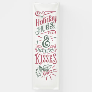 Frohe Weihnachts-Hugs und Mistletoe Kisses Banner
