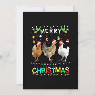 Frohe Weihnachts Hühnchen Shirt Weihnachtsmannmütz Save The Date