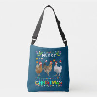 Frohe Weihnachts Hühnchen Shirt Weihnachtsmannmütz