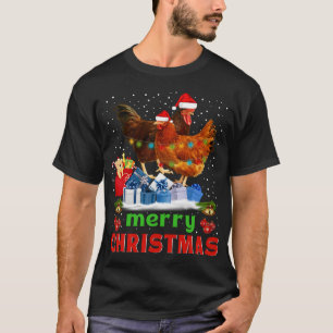 Frohe Weihnachts-Hühnchen Winterurlaub Weihnachten T-Shirt