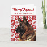 Frohe Weihnachts Hund German Shepherd Snowflake GS
