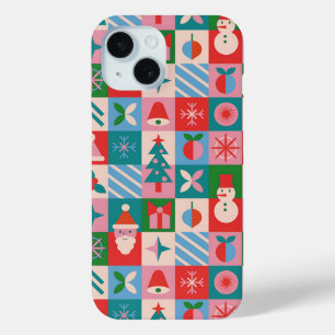 Frohe Weihnachts-Ikonen-Mosaik✨Lebendiges Festtags Case-Mate iPhone Hülle