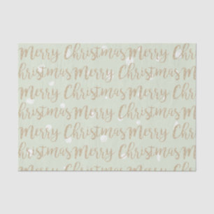 Frohe Weihnachts-Imitate Gold Script Typografy Gre Seidenpapier
