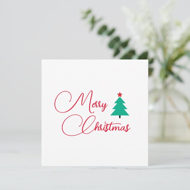 Frohe Weihnachts individualisierbare Flachurlaubsk (Stehend Vorderseite)