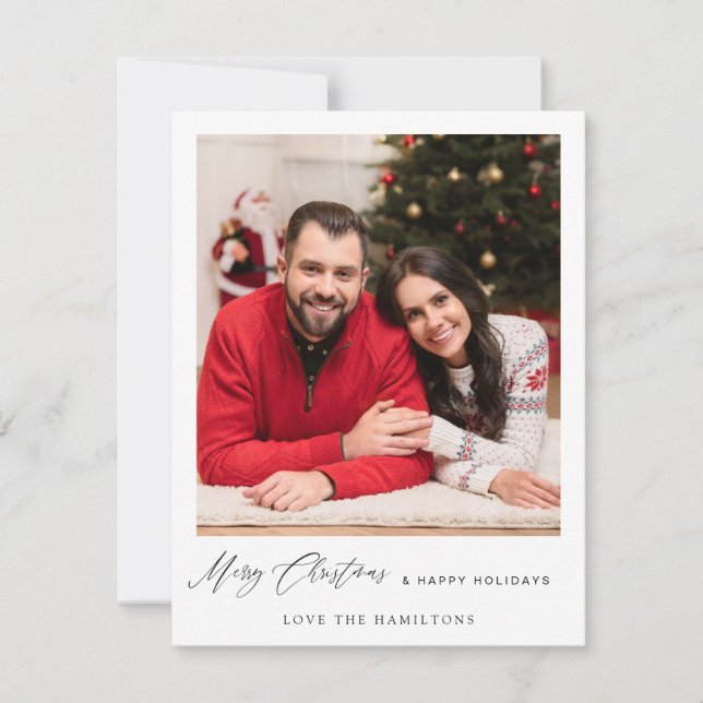 Frohe Weihnachts-Instant-Foto - wir Kariert (Vorderseite)