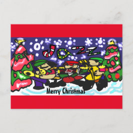 Frohe Weihnachts-Jazzmusik Postkarte