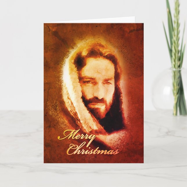 Frohe Weihnachts-Jesus-Karte Feiertagskarte (Vorderseite)